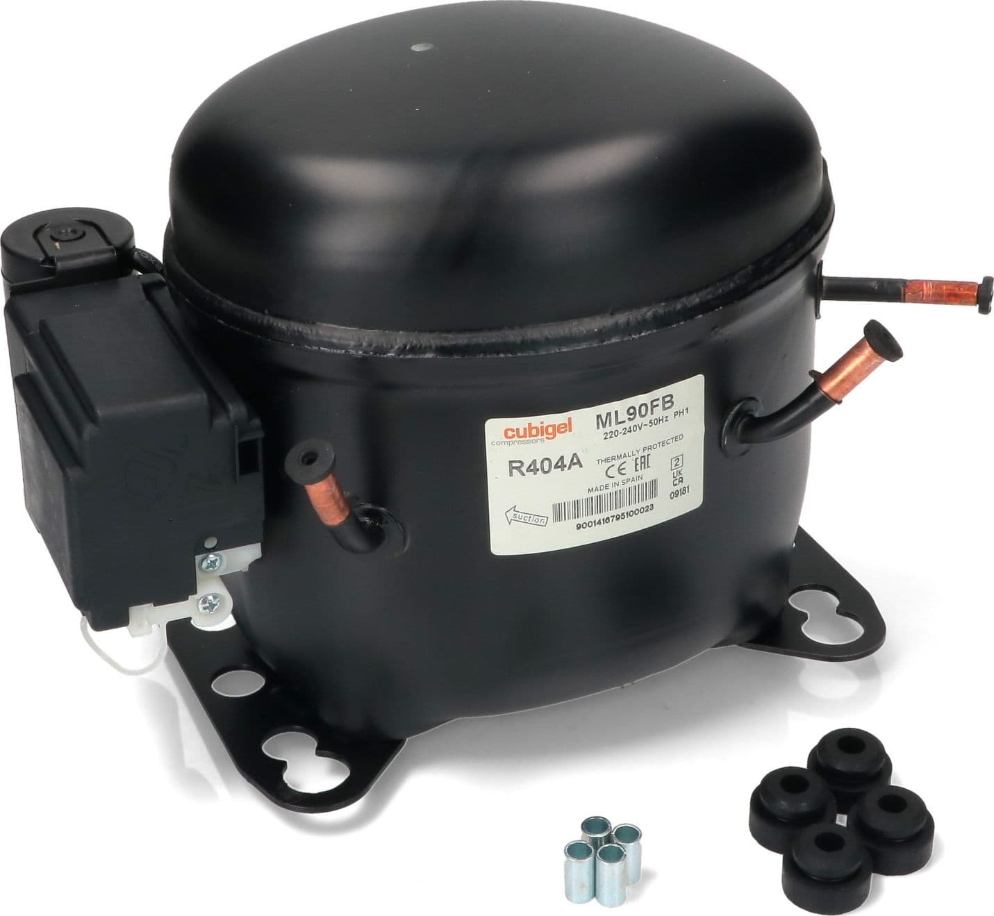 Compressore frigorifero /    cubigel ml90fb - gas r404 - a/r507 lbp 8,86cc - 4