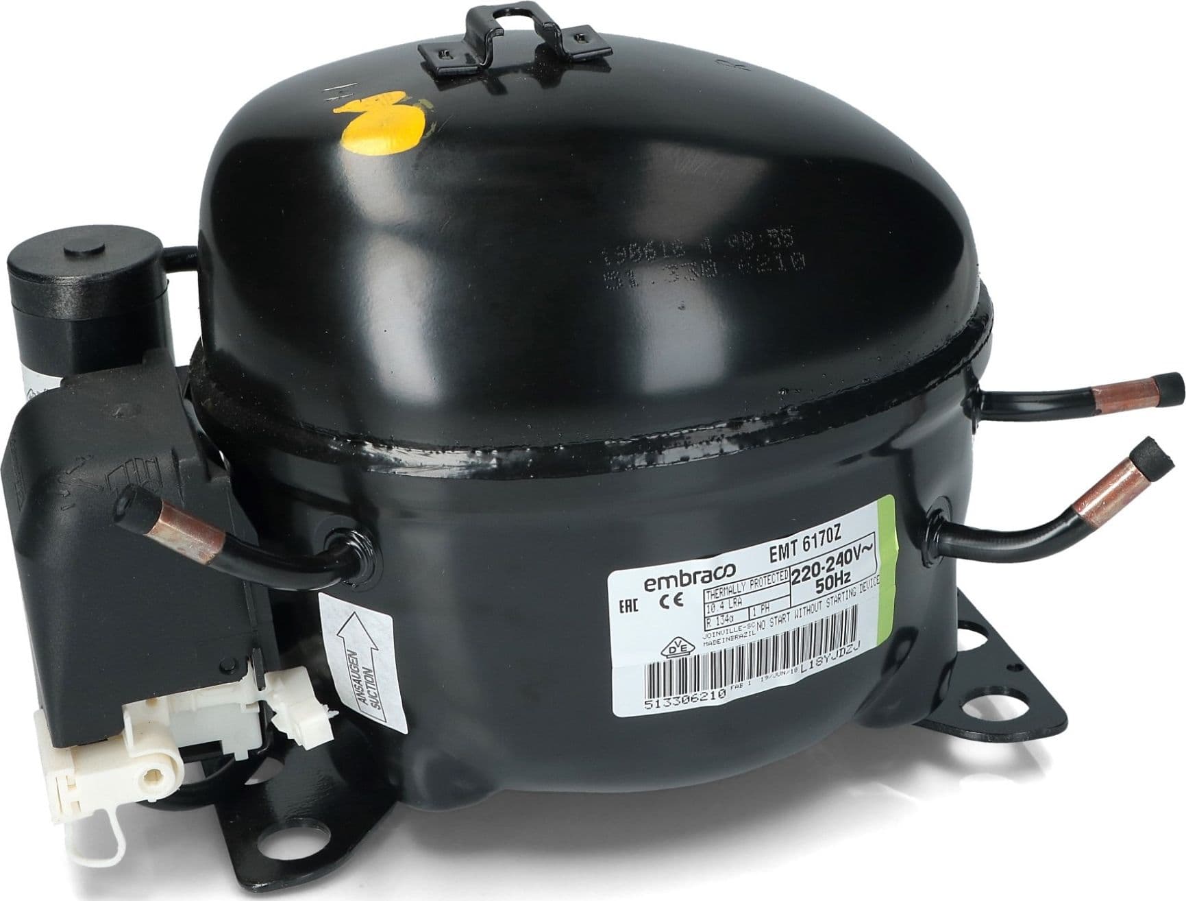 CompresSore frigorifero / congela/  embraco emt6170z - GAS  r134a -  mhbp 7,69cc - 3