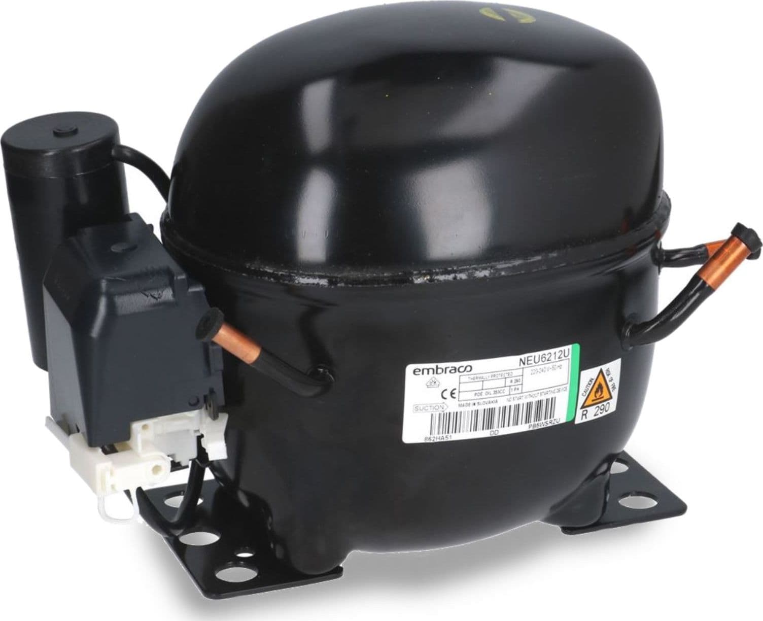 Compressore frigorifero / congelatore embraco neu6212u - gas r290 - mbp 10cc - 4