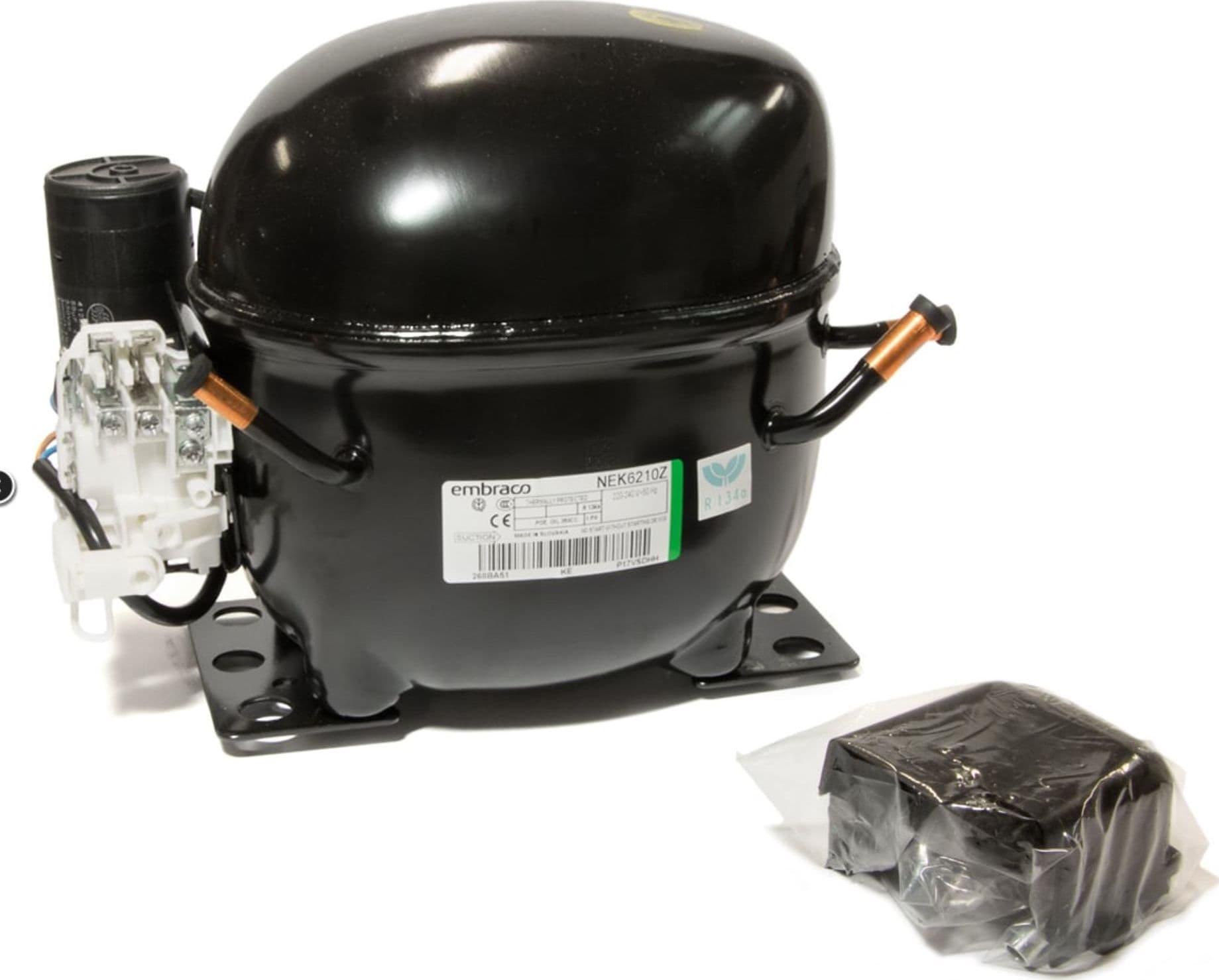 Compressore frigorifero / congelatore embraco nek6210z - gas r134a - mbp 12,12cc - 3