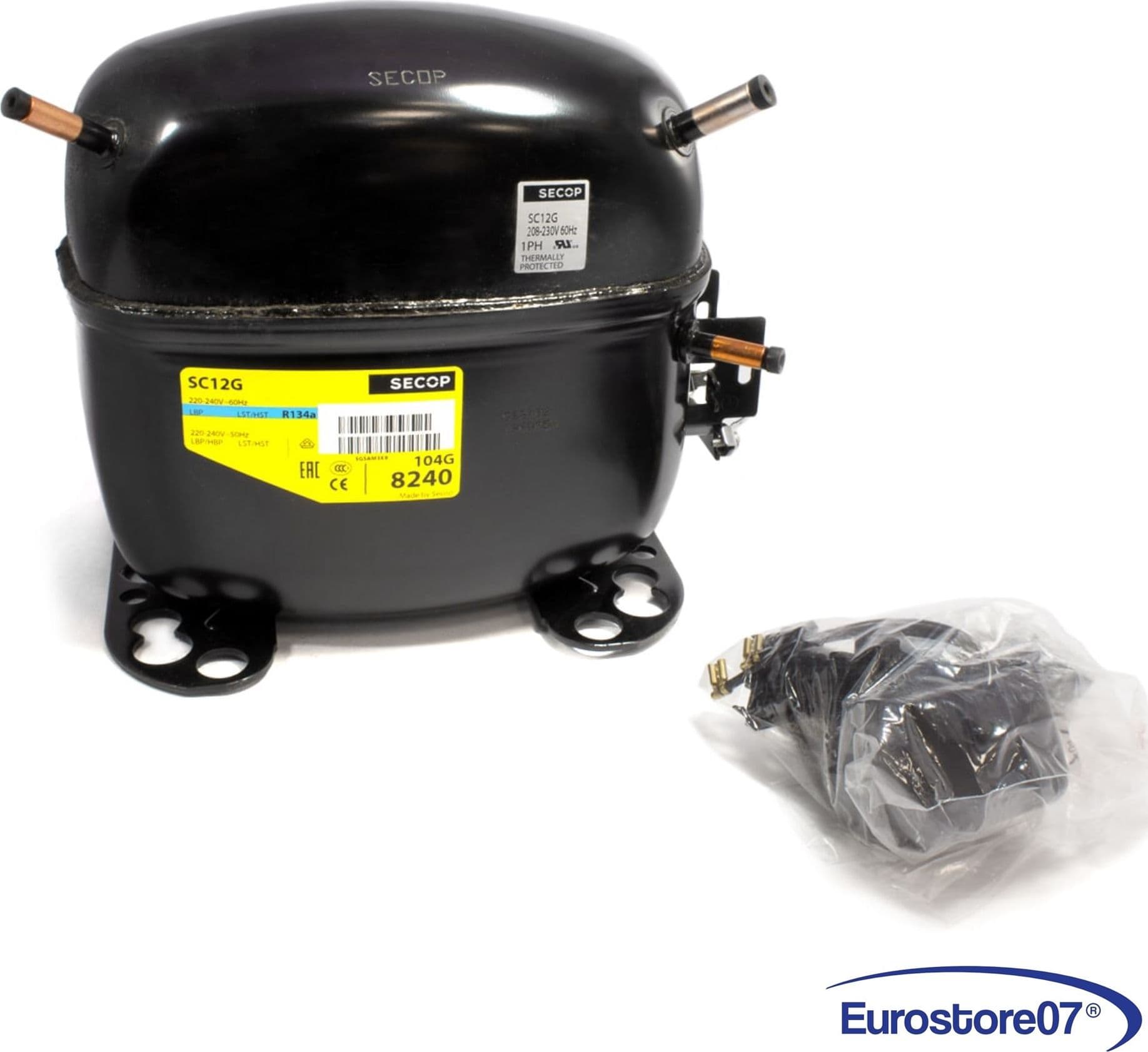 Compressore frigorifero / congelatore secop sc12g - gas r134a - hlbp 12.87cc
