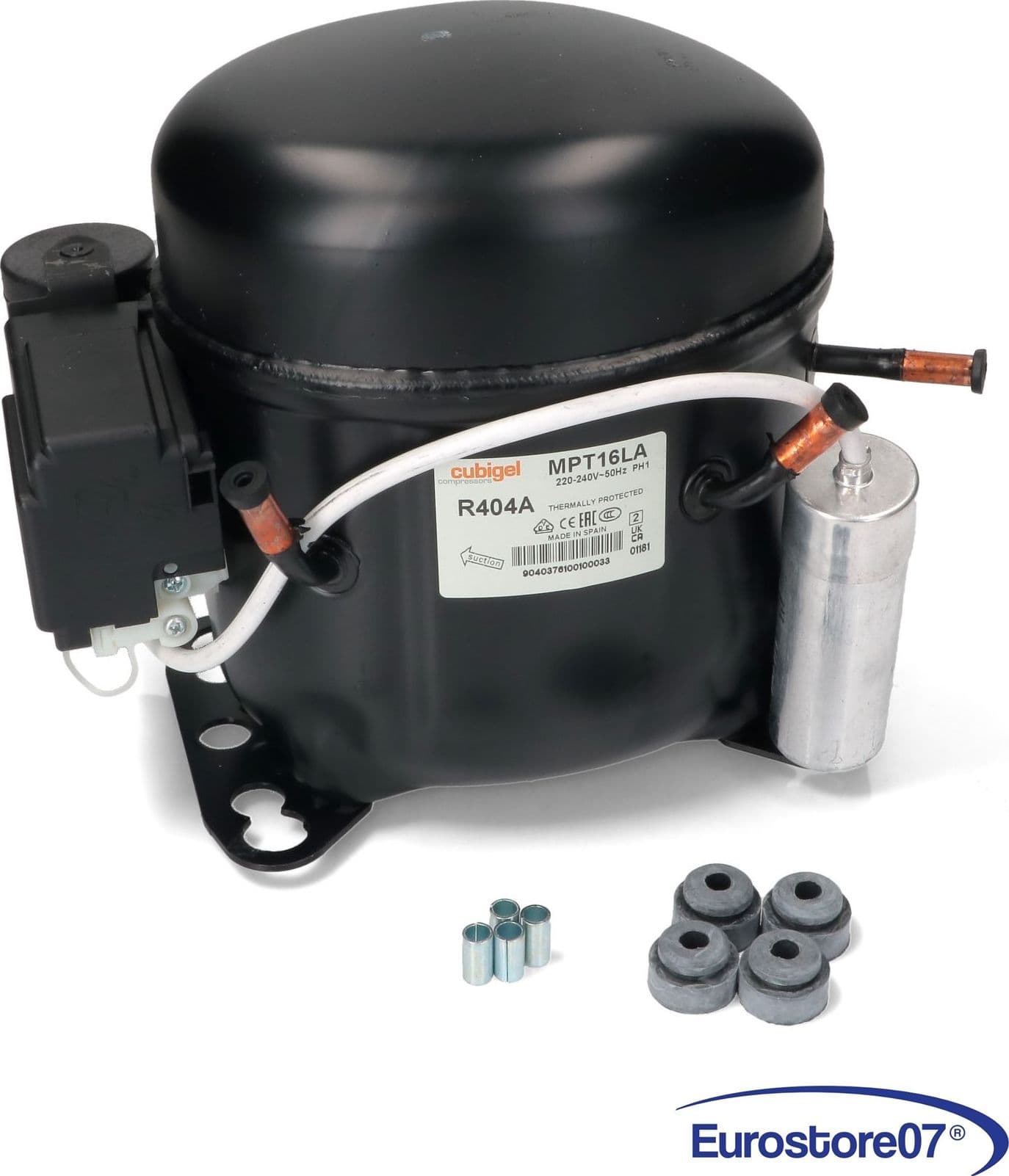 Compressore frigorifero / congelatore cubigel mpt16la - gas r404a - lbp 16,15cc