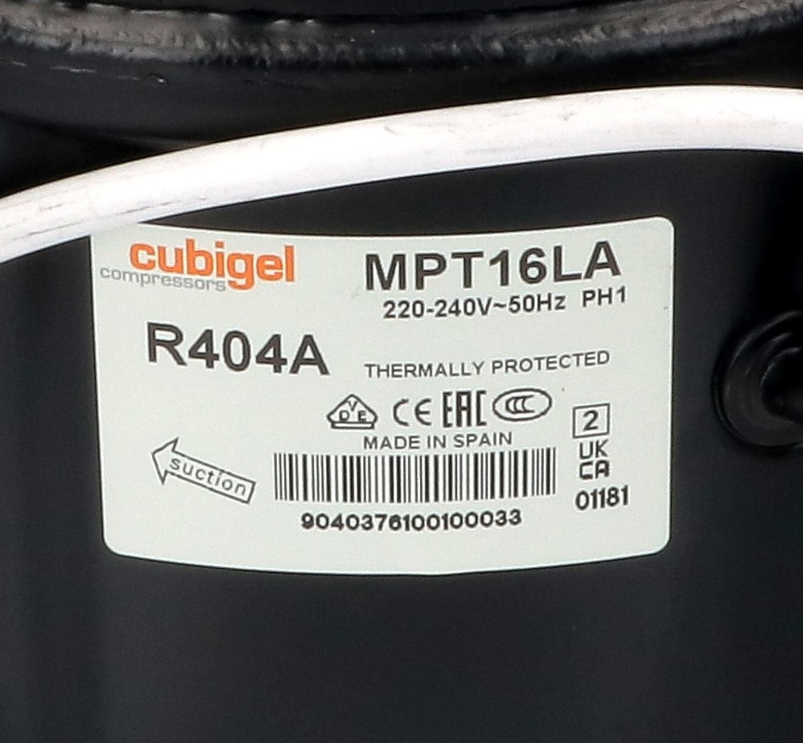 Compressore frigorifero / congelatore  cubigel mpt16la - gas r404a - lbp 16,15cc - 2