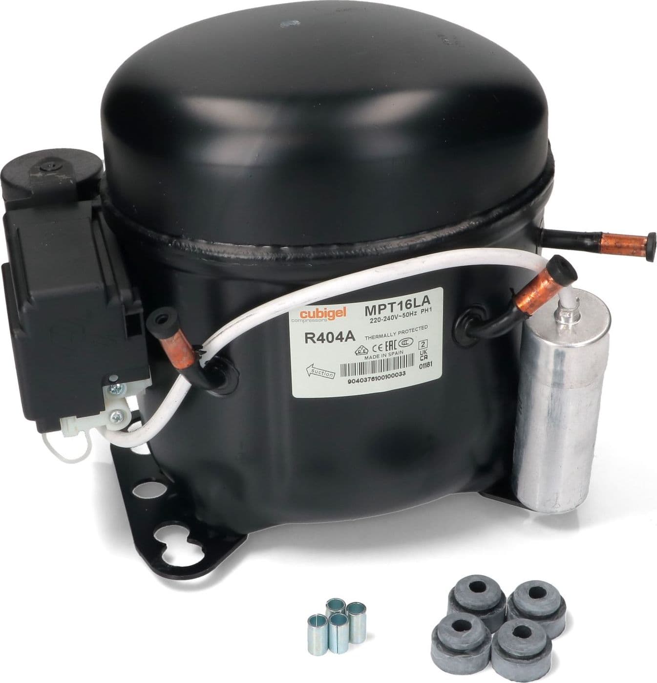 Compressore frigorifero / congelatore  cubigel mpt16la - gas r404a - lbp 16,15cc - 3