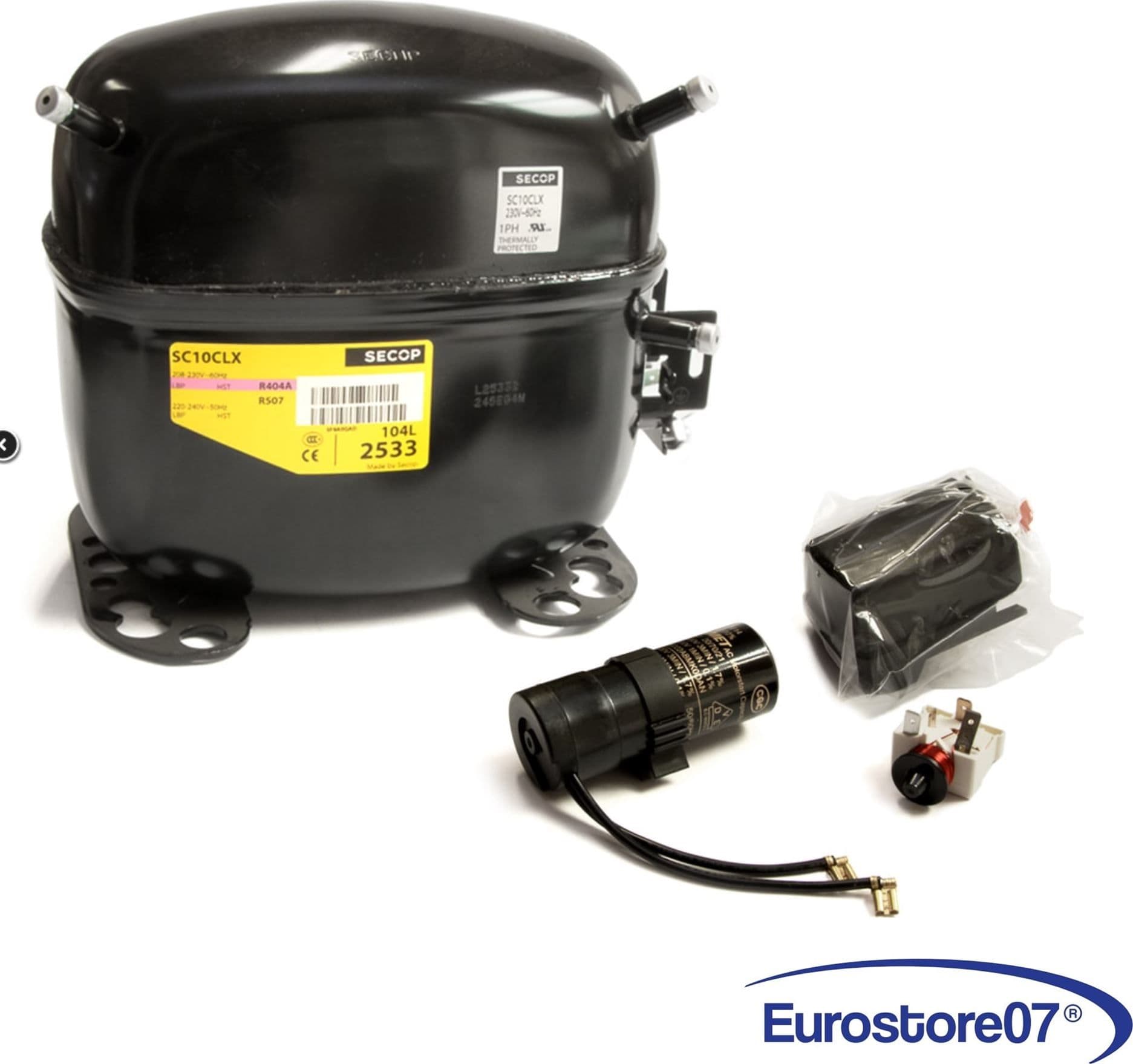Compressore frigorifero / congelatore  secop sc10clx - gas r404a - /507 lmbp 10,29cc - 1