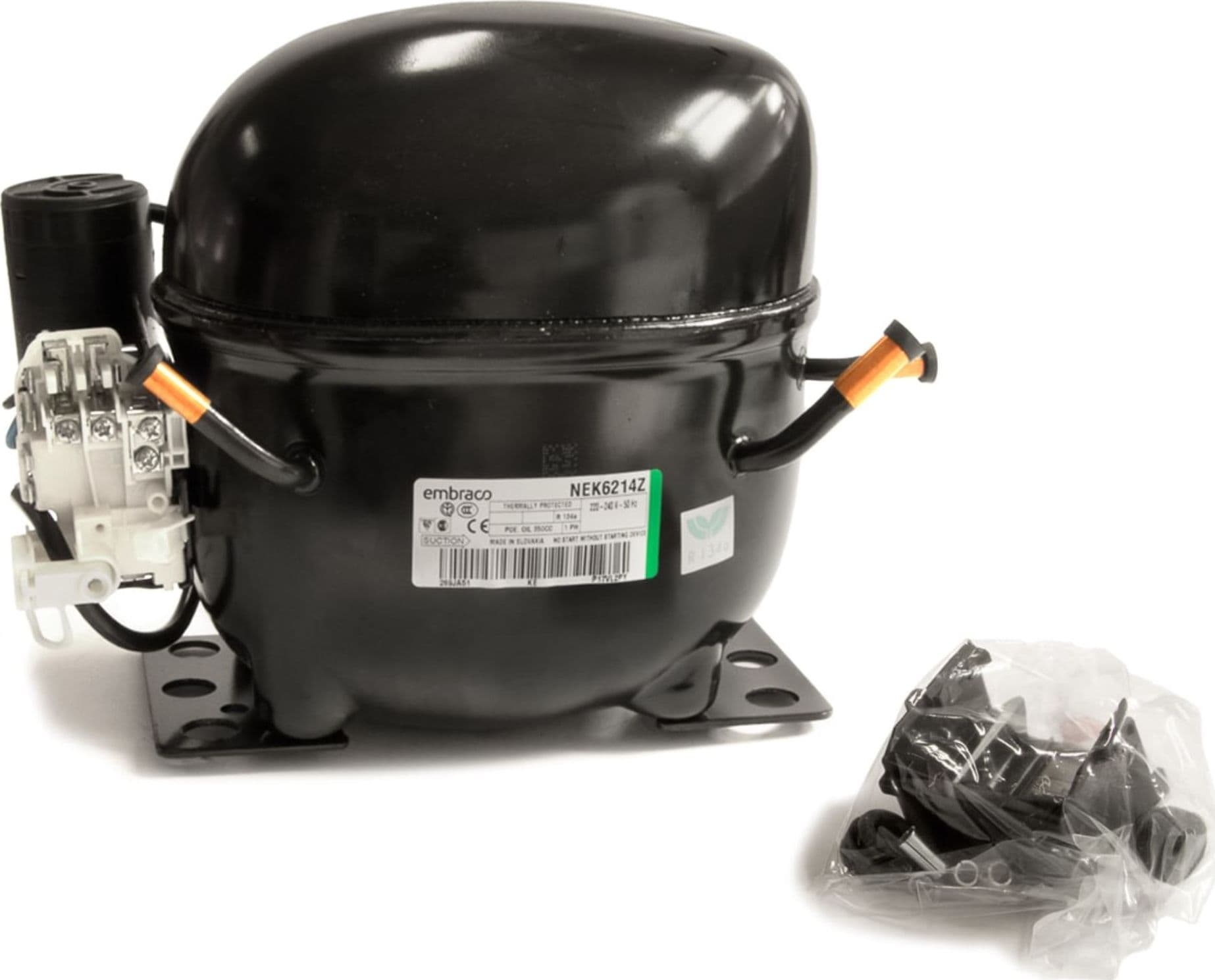 Compressore frigorifero / congelatore  embraco nek6214z - gas r134a  mhbp 16,8cc - 2