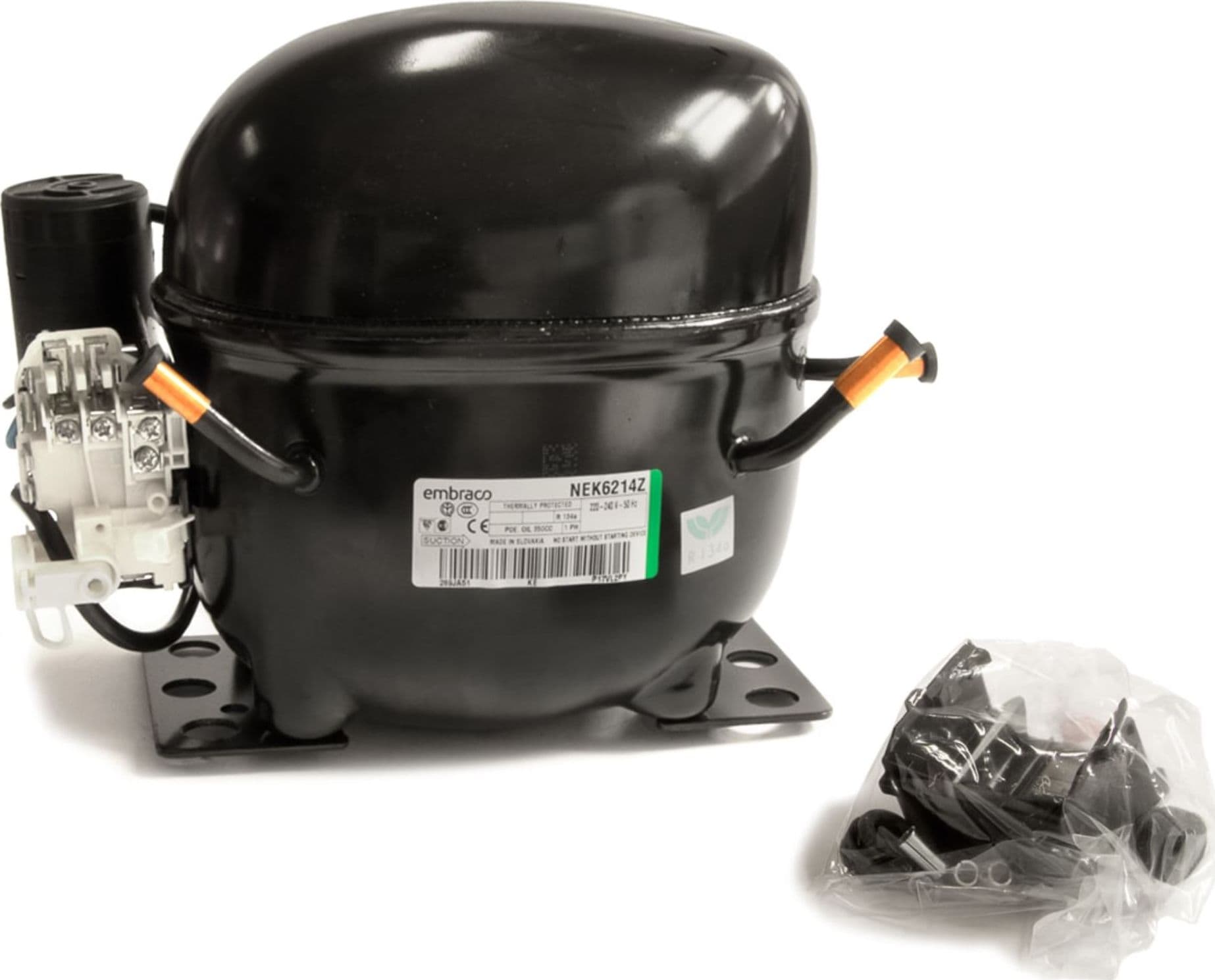 Compressore frigorifero / congelatore  embraco nek6214z - gas r134a  mhbp 16,8cc - 4