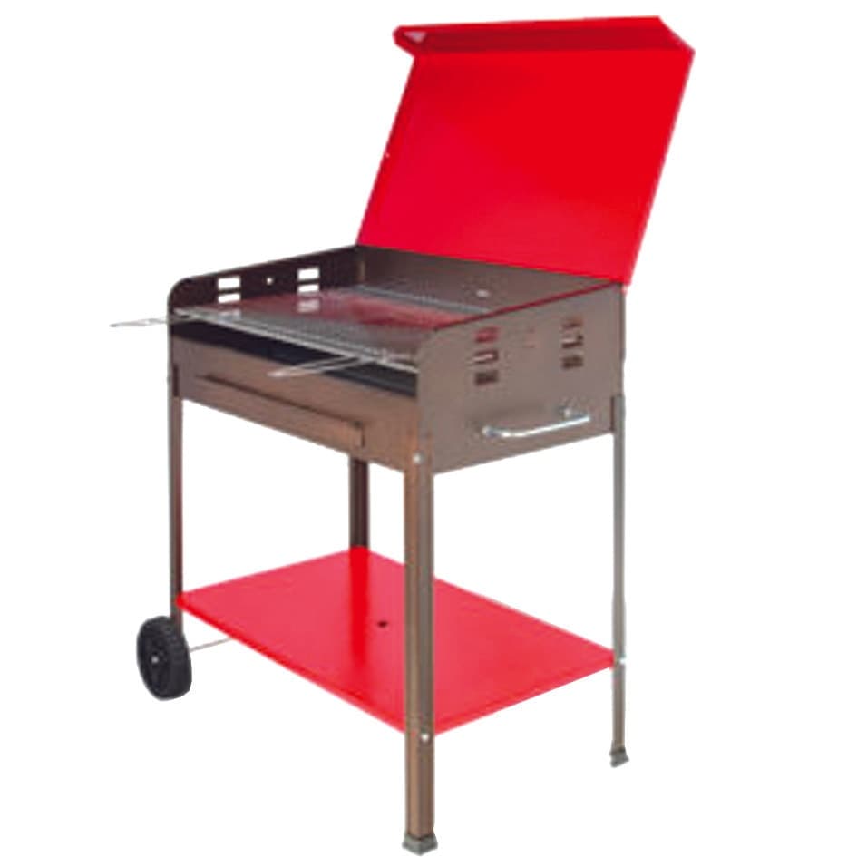 Barbecue Rettangolare a Carbonella "Etna" con Ruote a carbonella - ferr 254328 - 1