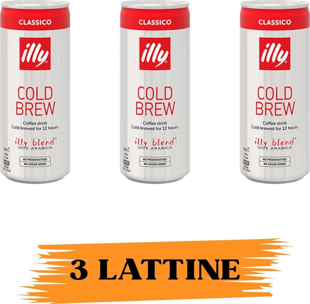 illy Bevanda Cold Brew Classico 3 Lattine da 250ml