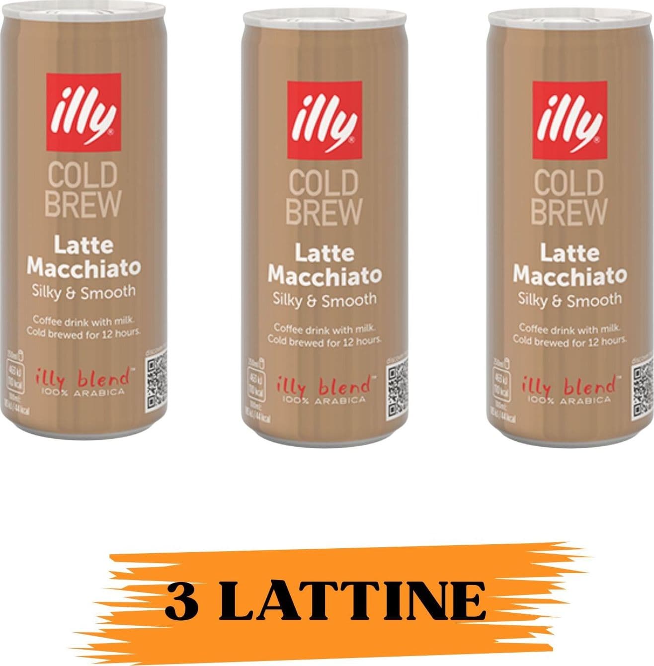 illy Bevanda Cold Brew Caffe' e Latte Macchiato 3 Lattine da 250ml