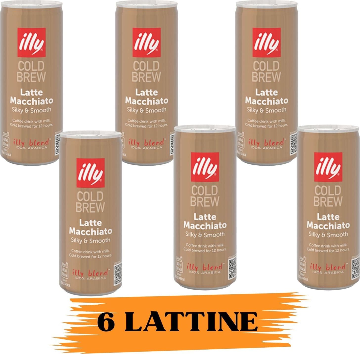illy Bevanda Cold Brew Caffe' e Latte Macchiato 6 Lattine da 250ml