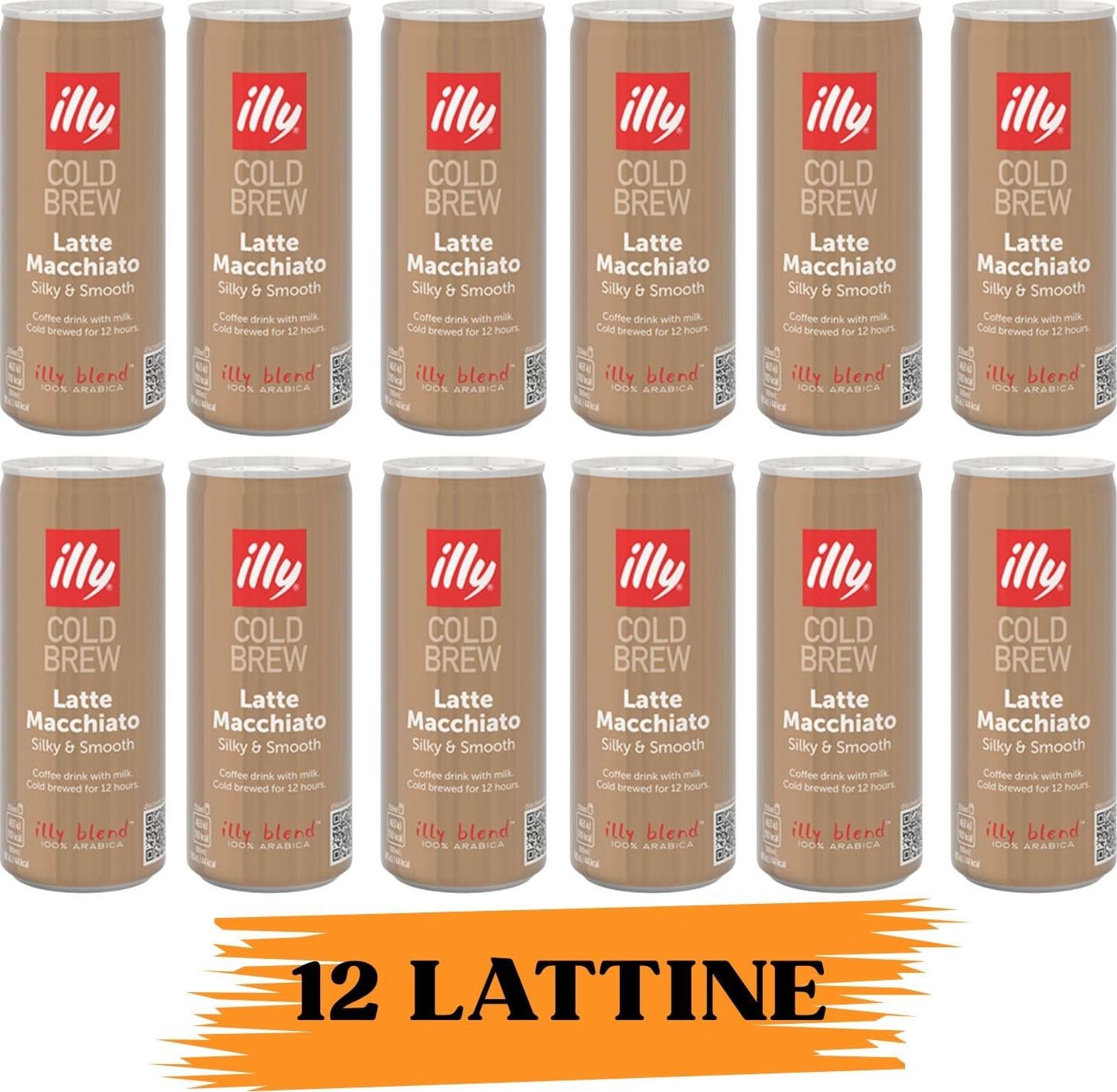 illy Bevanda Cold Brew Caffe' e Latte Macchiato 12 Lattine da 250ml