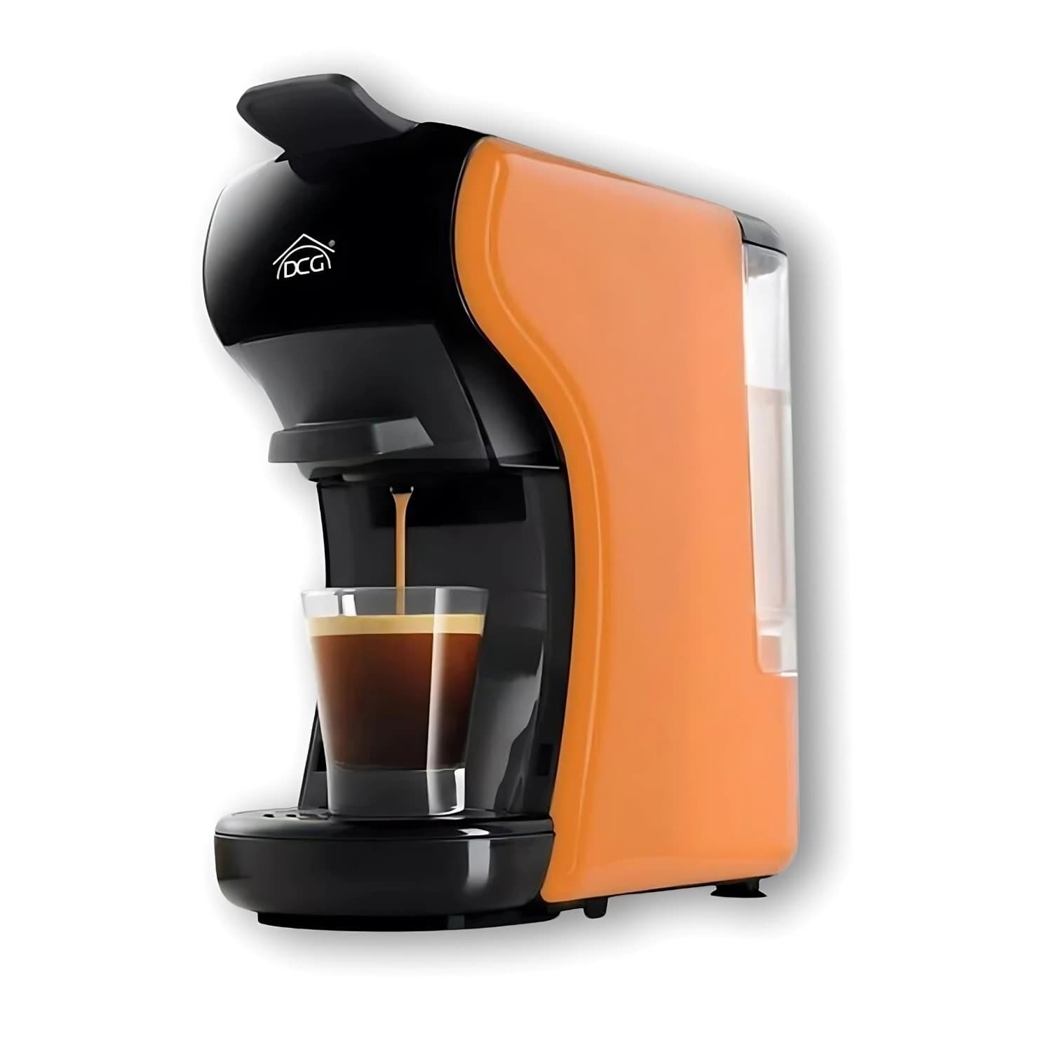 DCG ES6517 - Macchina Del Caffè Universale, serbatoio 0,6 Litri, 19 BAR, 1.450W - Arancione + Omaggio 15 Pz Cialde / Capsule - 13