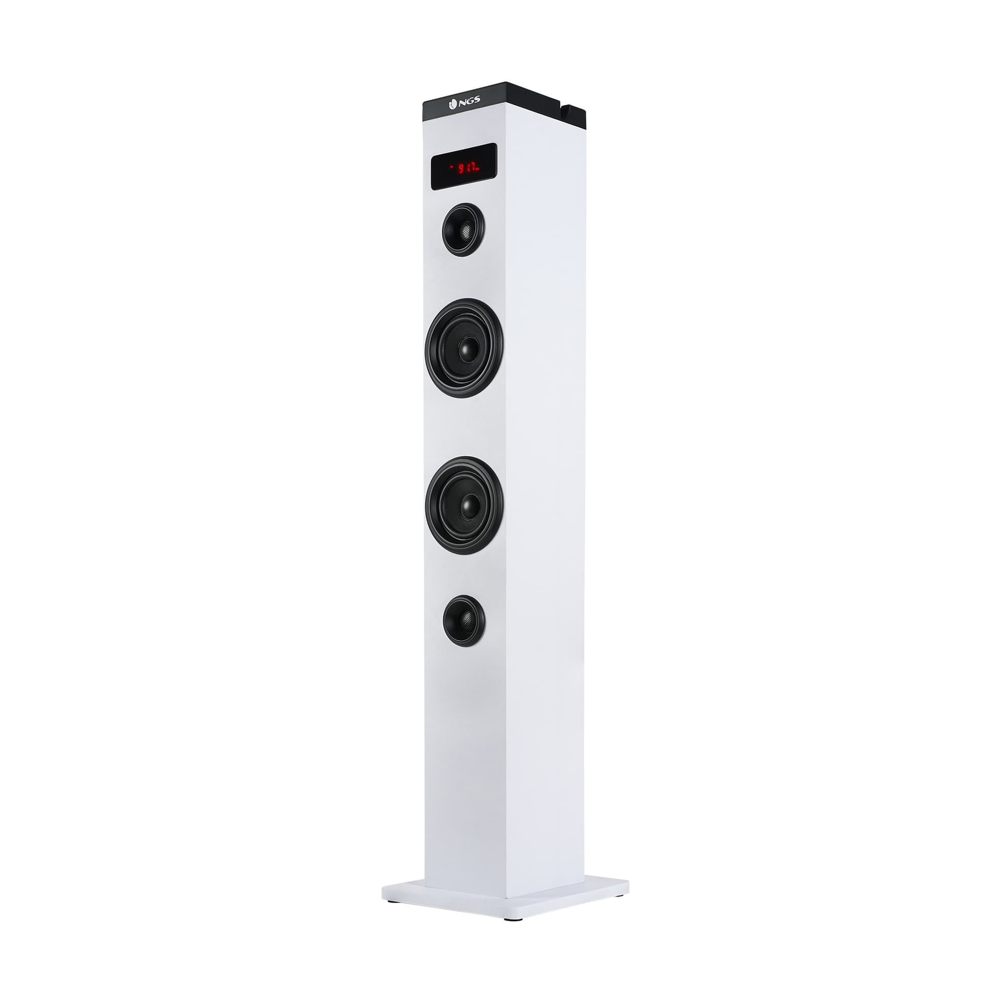 Ngs Speaker A Torre Skycharm Bluetooth Usb Radiofm Aux 50w Bianca - 2