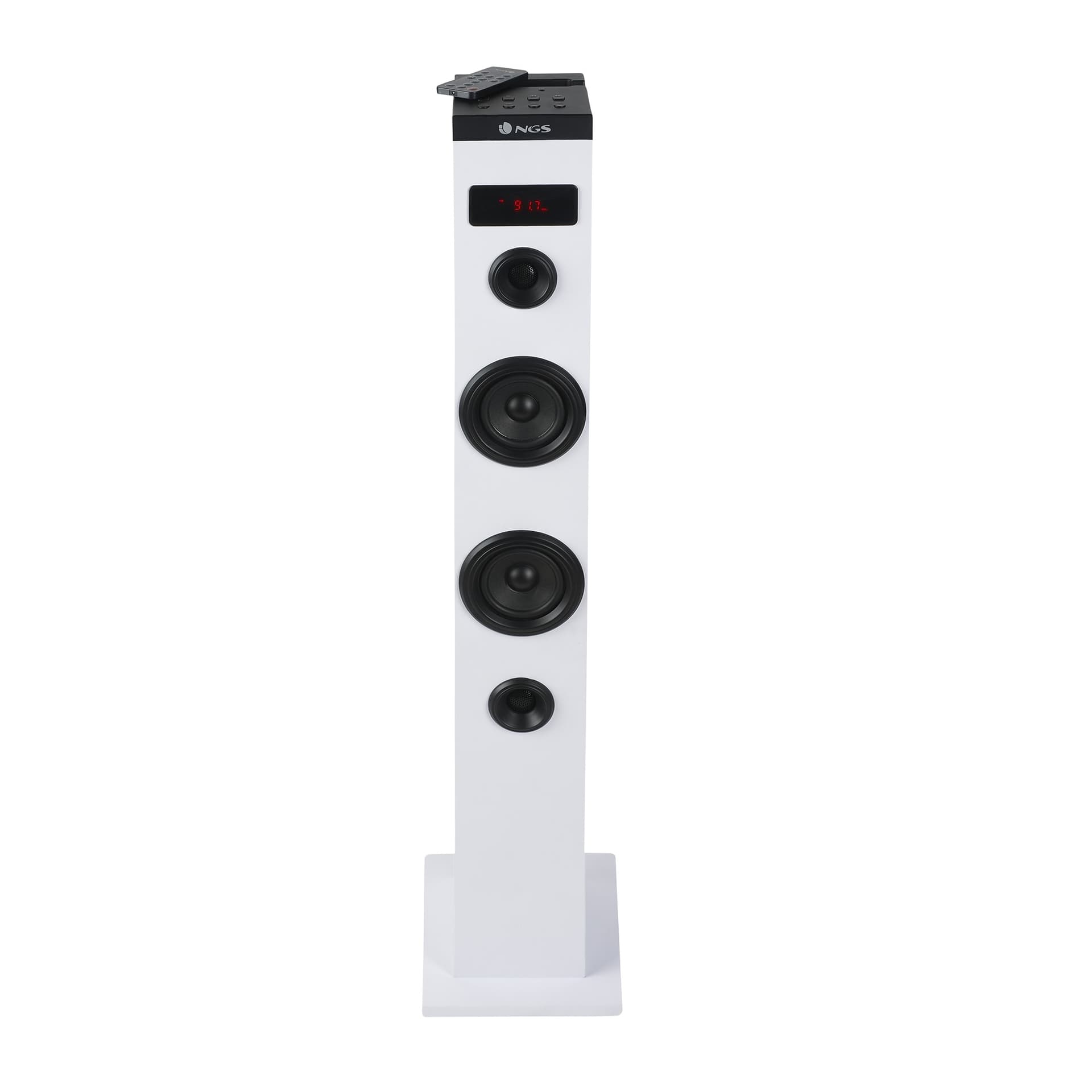 Ngs Speaker A Torre Skycharm Bluetooth Usb Radiofm Aux 50w Bianca - 3