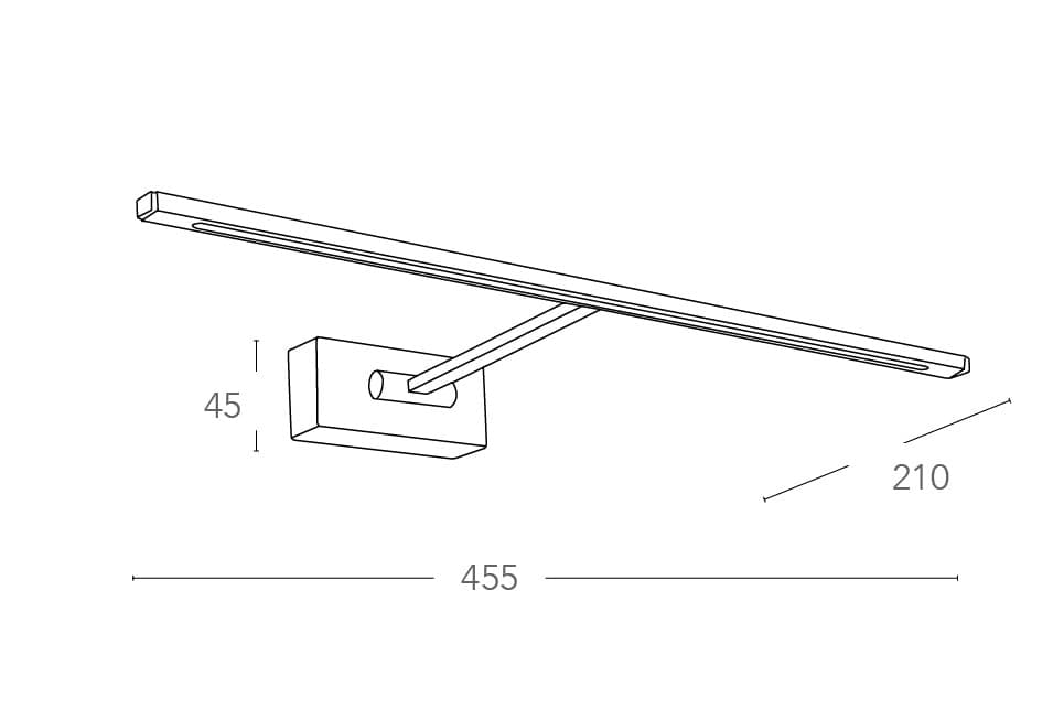 Applique Bagno LED 4W Design Slim Minimalista - 3