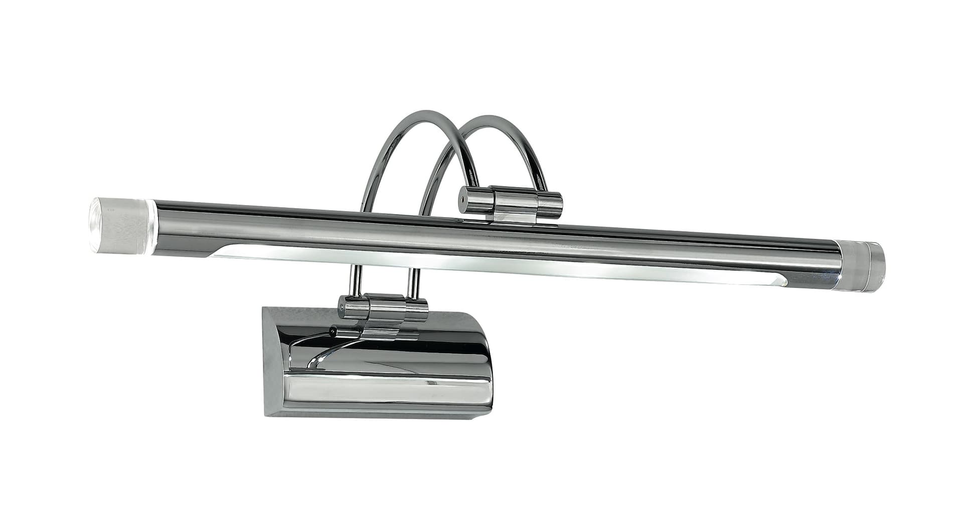 Applique cromata dalla forma originale con luce led 4 watt 3500 kelvin