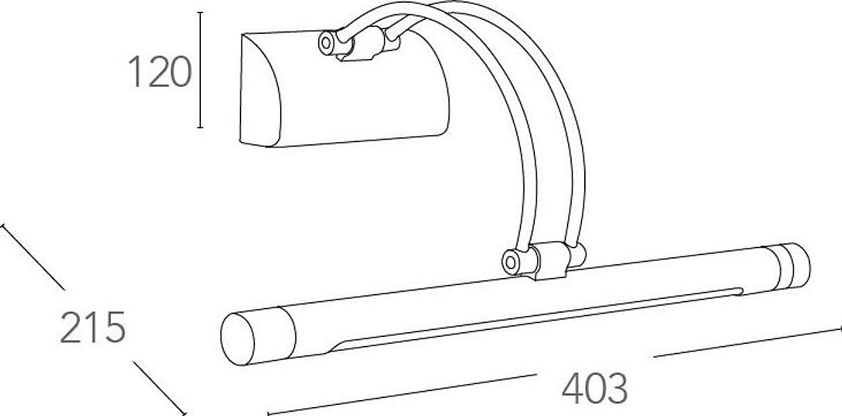 Applique cromata dalla forma originale con luce led 4 watt 3500 kelvin - 2