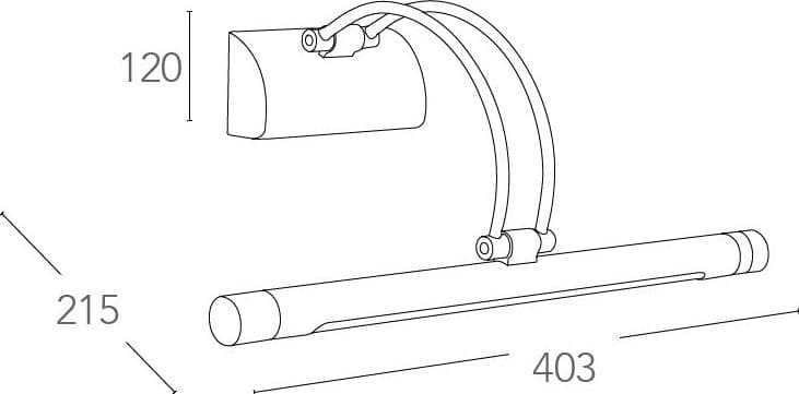 Applique cromata dalla forma originale con luce led 4 watt 3500 kelvin - 2