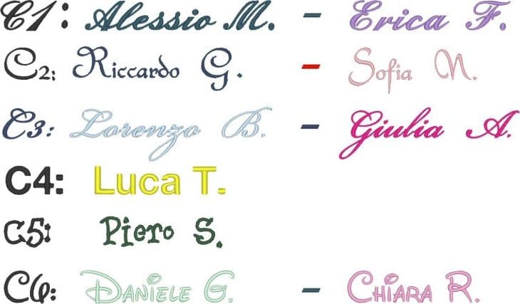 Ricamo a Macchina NOME e INIZIALE