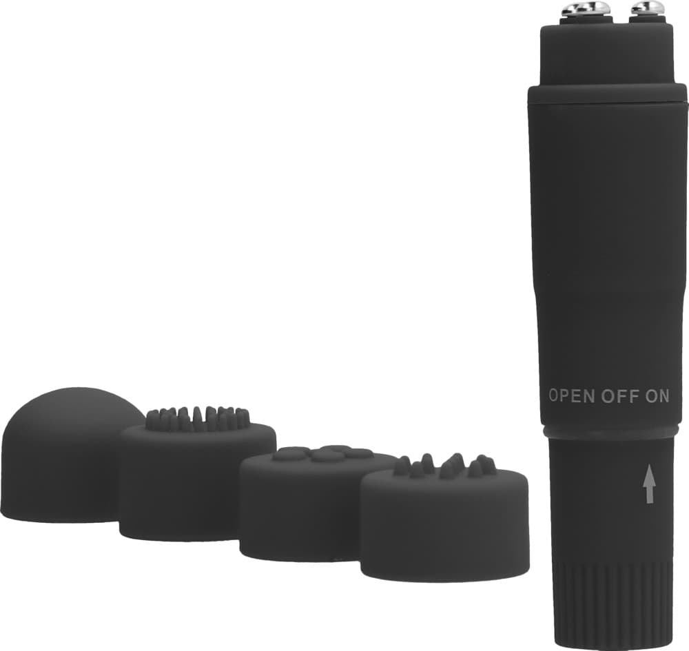 Mini vibratore massaggiatore Soft Touch Pocket Vibe con testine sostituibili di GC - 8
