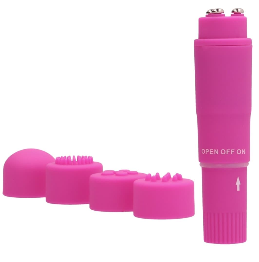 Mini vibratore massaggiatore Soft Touch Pocket Vibe con testine sostituibili di GC - 9