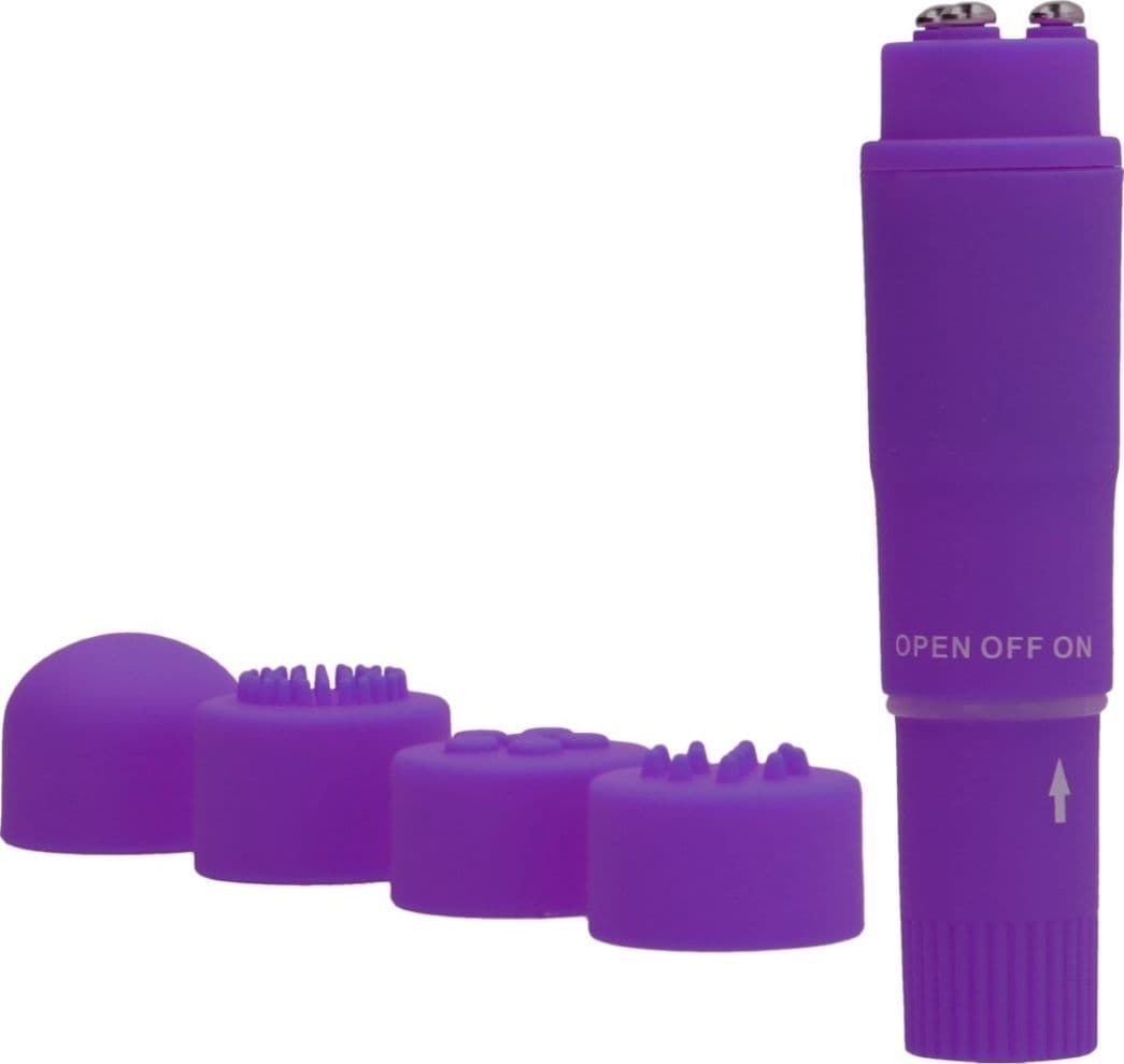 Mini vibratore massaggiatore Soft Touch Pocket Vibe con testine sostituibili di GC - 2