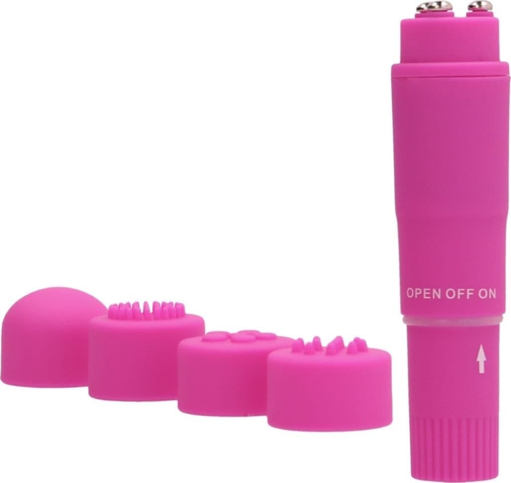Mini vibratore massaggiatore Soft Touch Pocket Vibe con testine sostituibili di GC - 3