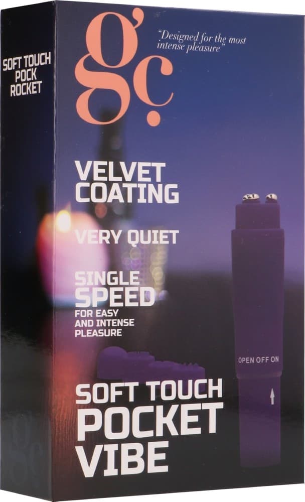 Mini vibratore massaggiatore Soft Touch Pocket Vibe con testine sostituibili di GC - 5