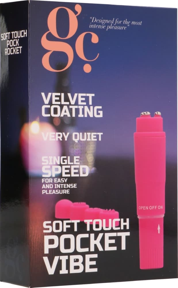Mini vibratore massaggiatore Soft Touch Pocket Vibe con testine sostituibili di GC - 6