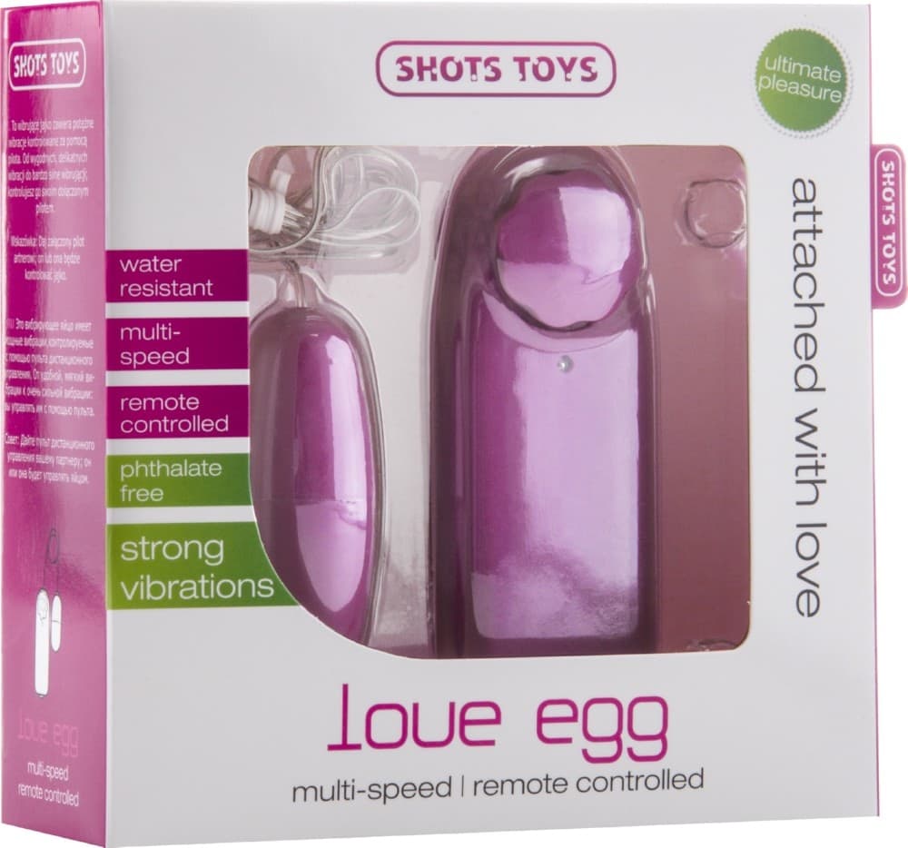 Vibratore ovetto ovulo vibrante Love Egg con telecomando Shots Toys - 4