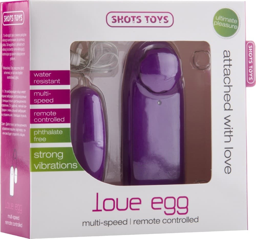 Vibratore ovetto ovulo vibrante Love Egg con telecomando Shots Toys - 5