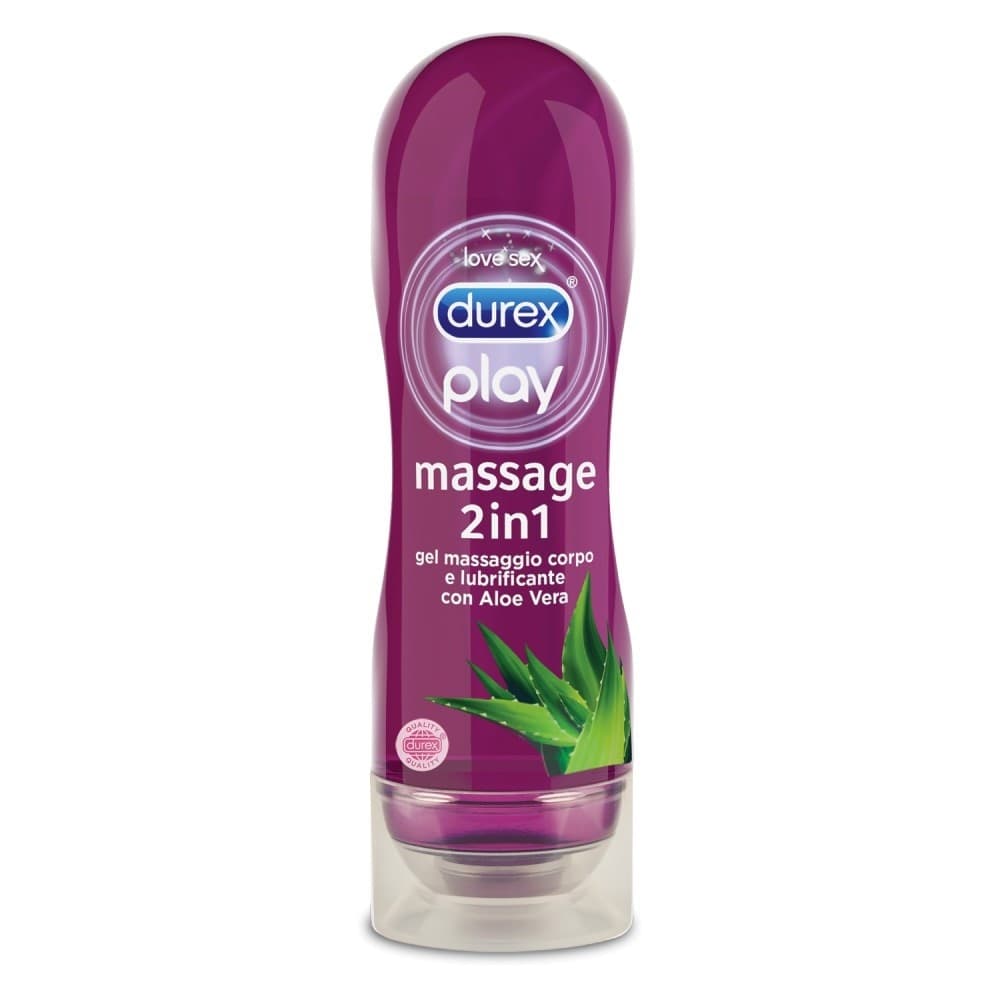 Gel lubrificante a base di acqua Play Massage 2in1 Aloe Vera 200 ml Durex - 3