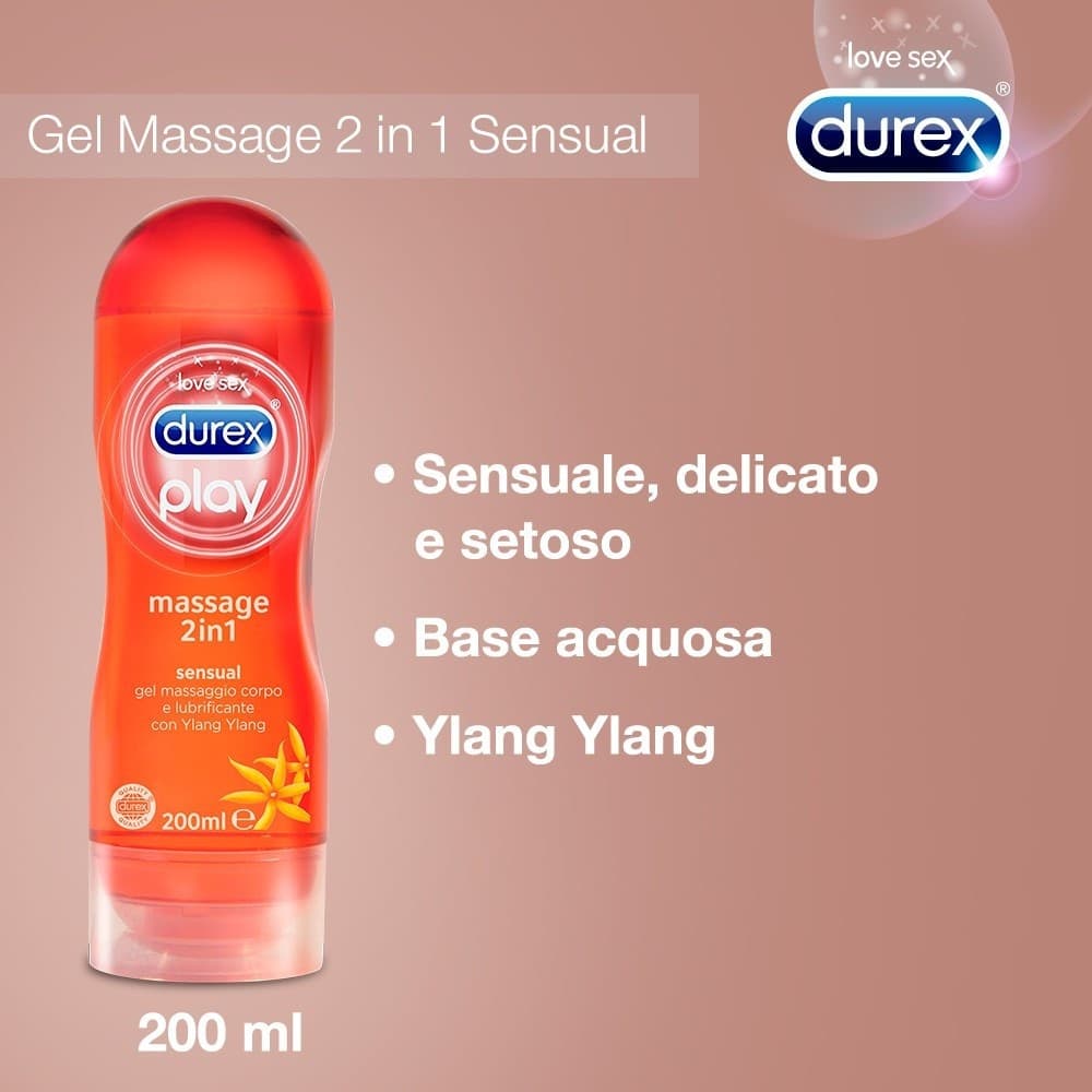 Lubrificante gel ad acqua Massage 2in1 Sensual Ylang Ylang 200 ml Durex - 2