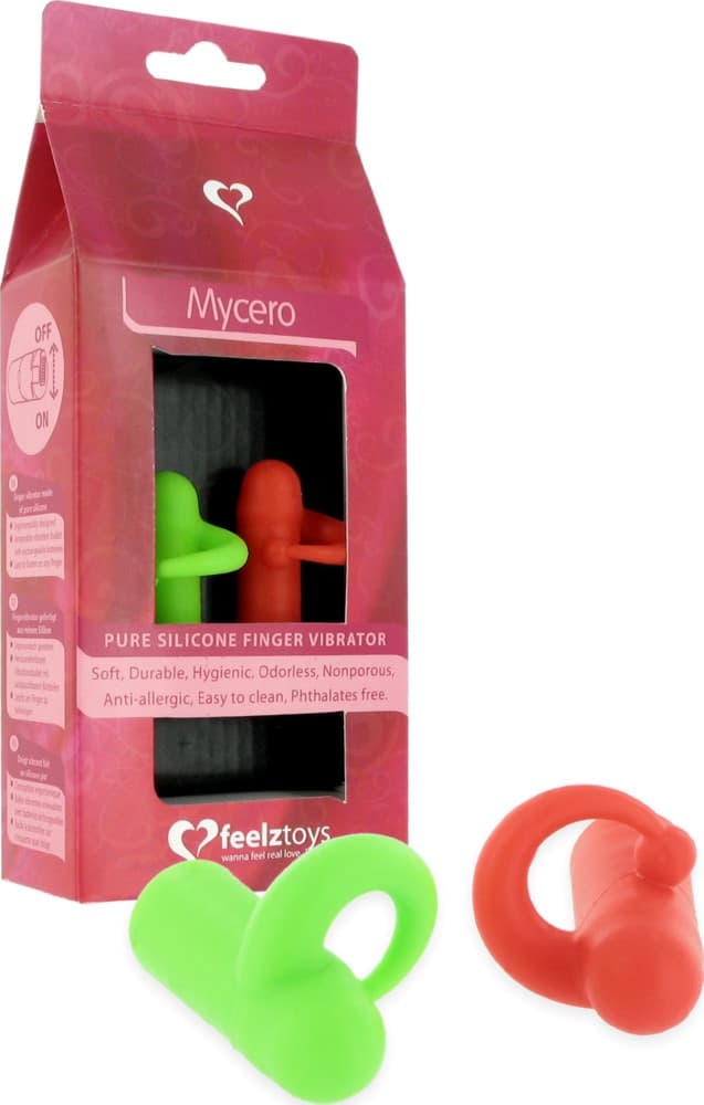 Mini vibratore stimolatore clitorideo da dita Mycero Finger Fun di FeelzToys - 2