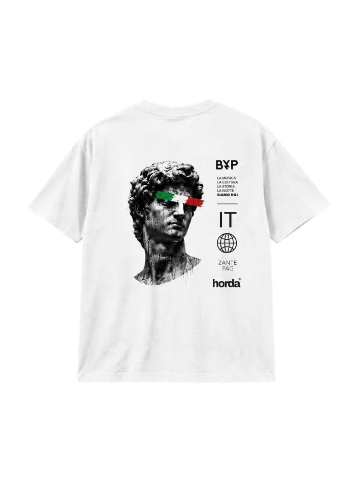 T-shirt Bianca Regular Fit Horda x BYP 200g – Made in Italy - 3