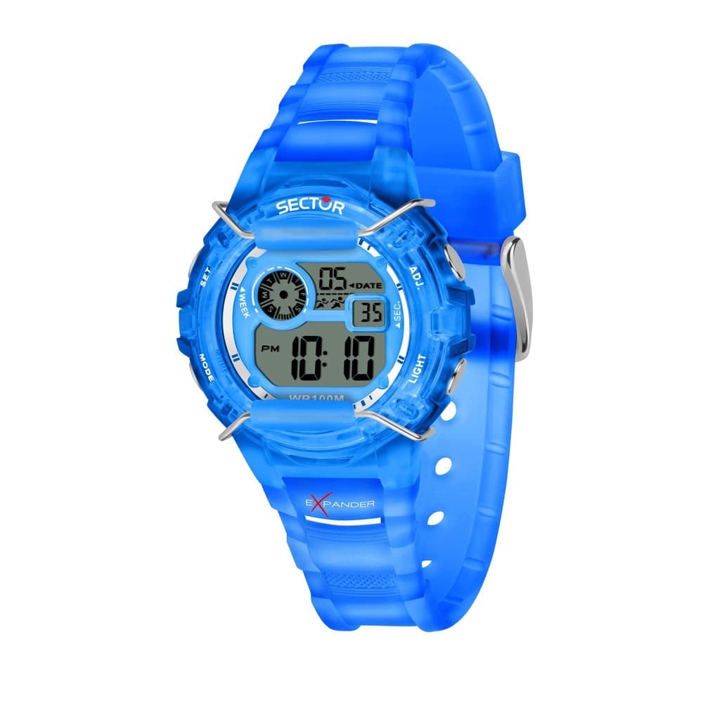 Sector EX-05 – Orologio Unisex Digitale Blu Trasparente  (R3251526001)