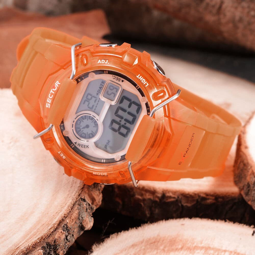 Sector EX-05 – Orologio Uomo Digitale Arancione Trasparente (R3251526002) - 5