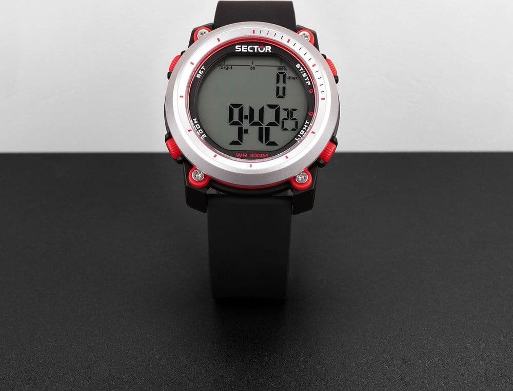 Sector EX-38 – Orologio Uomo Digitale Nero Cinturino Gomma (R3251546002) - 7