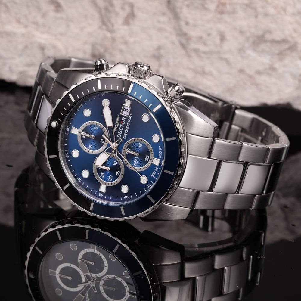 Sector 450 – Orologio Cronografo Uomo Blu Acciaio (R3273776003) - 6