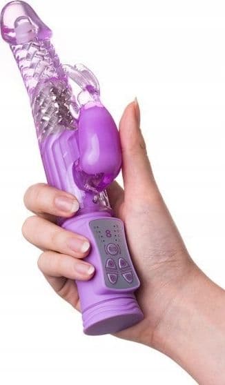 Vibratore rabbit rotante viola 761031 di A-Toys - 2