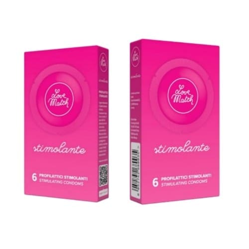 Preservativi stimolanti profilattici 6pezzi Love Match - 2