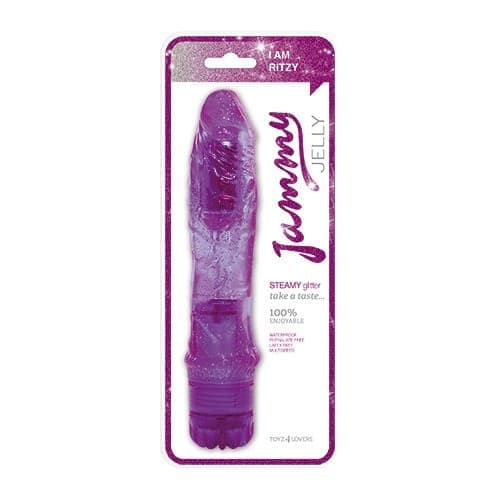 Vibratore Jammy Jelly Glitter Steamy Purple 20 cm - 2