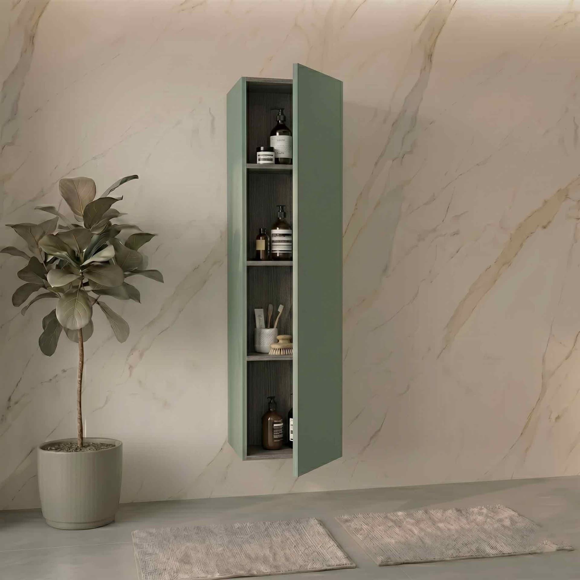 Mobile Colonna bagno con frontale push pull 138x35x28 KREA - 3