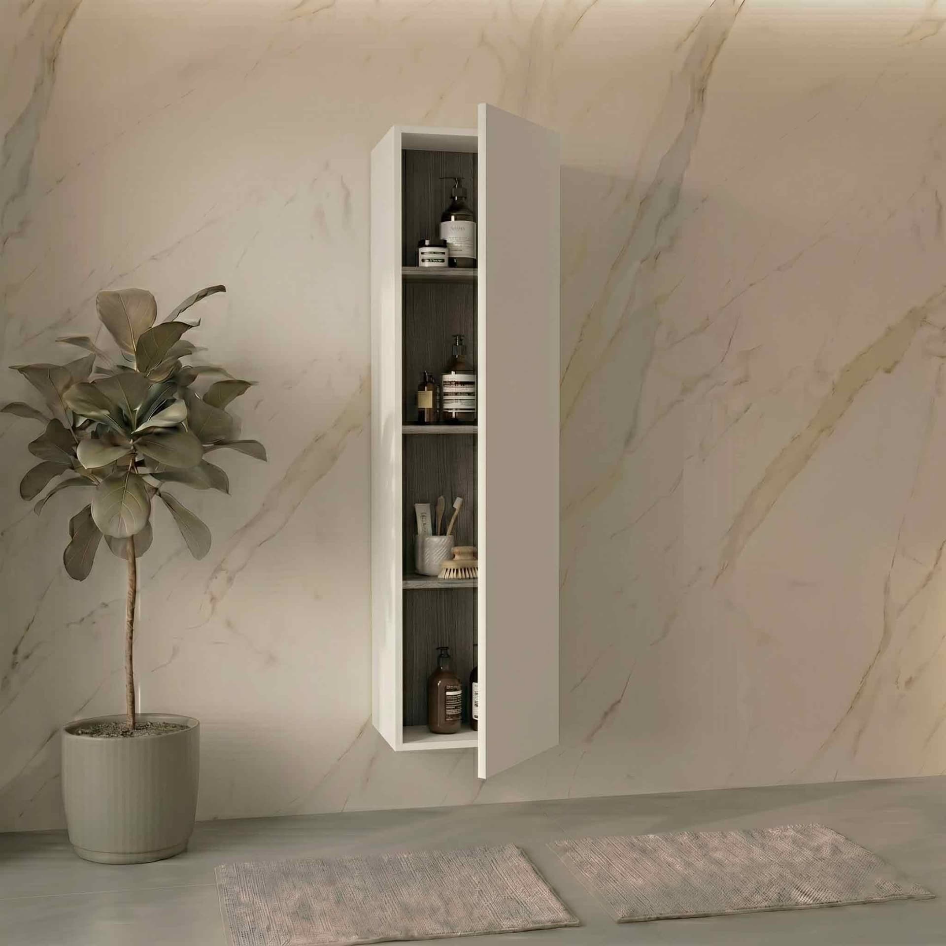 Mobile Colonna bagno con frontale push pull 138x35x28 KREA - 5