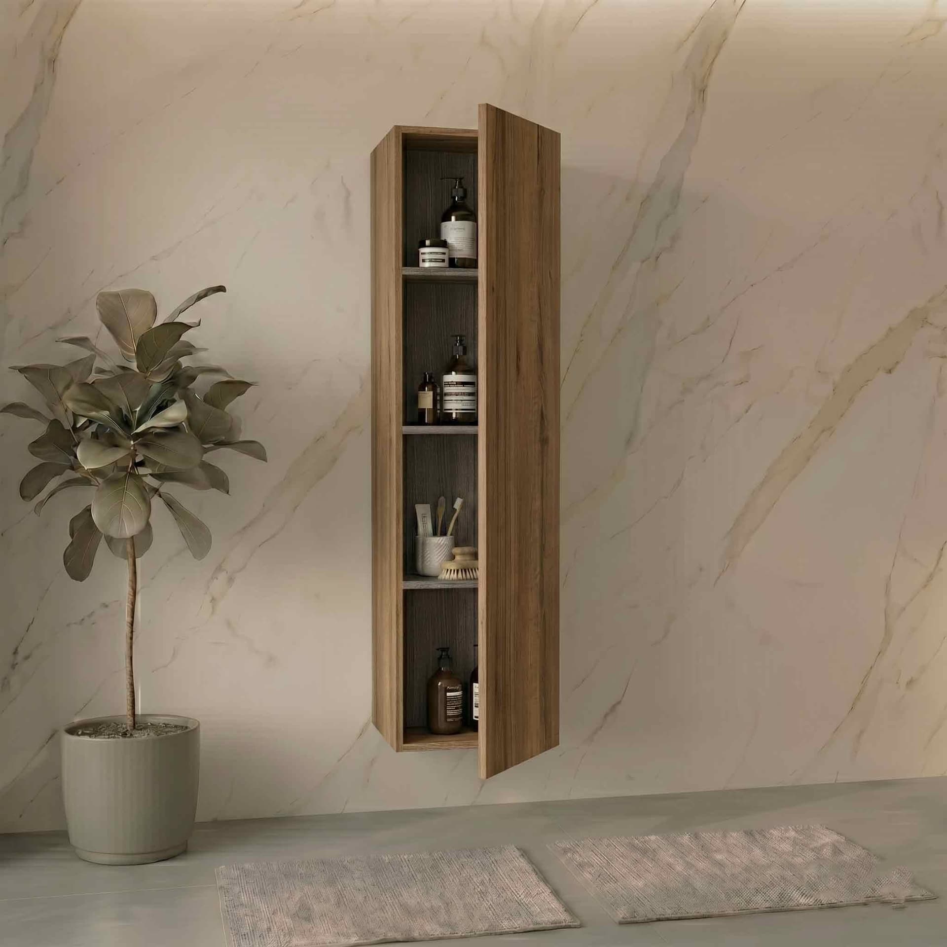 Mobile Colonna bagno con frontale push pull 138x35x28 KREA - 7