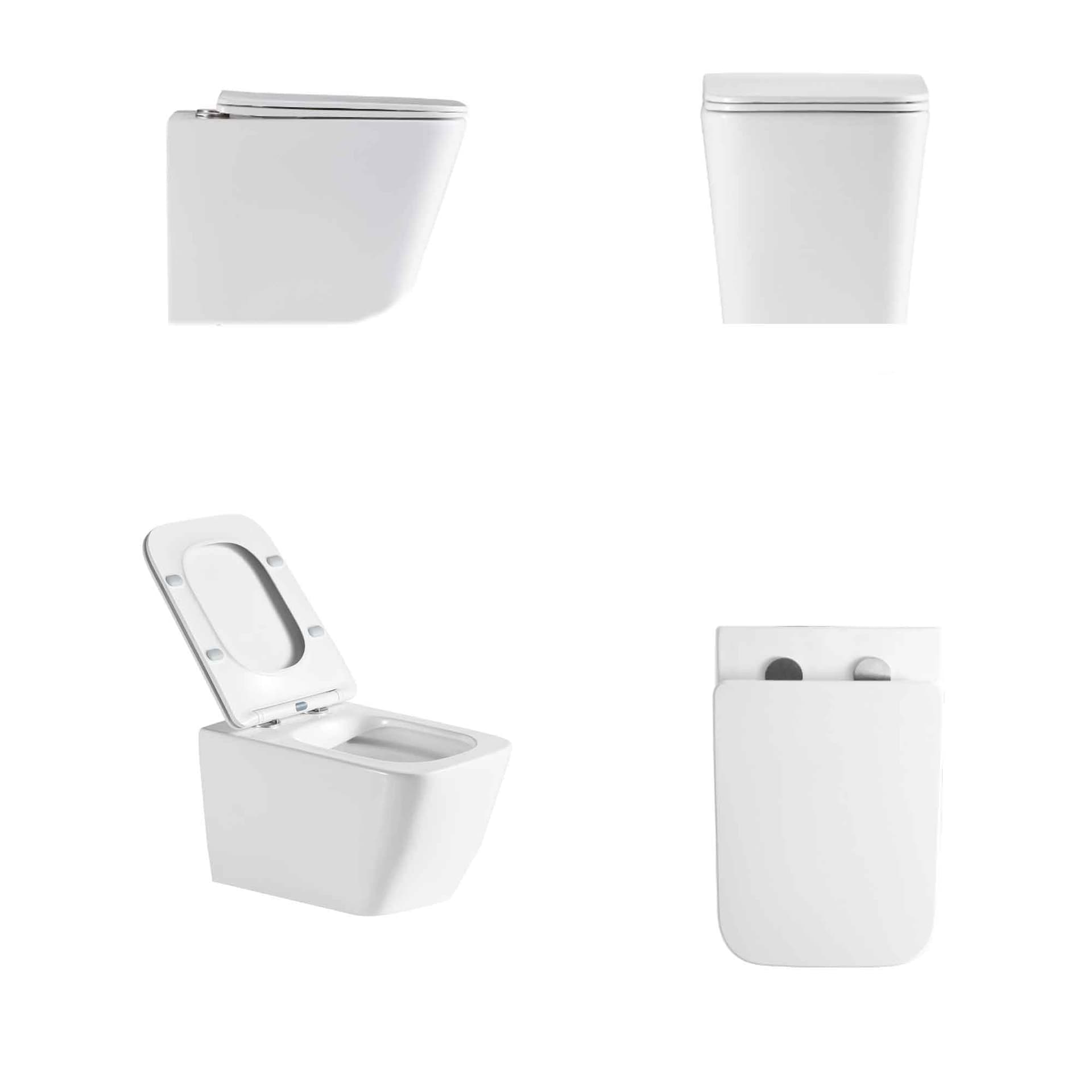 Sanitari quadrati sospesi bianco lucido wc e bidet GRETA - 6