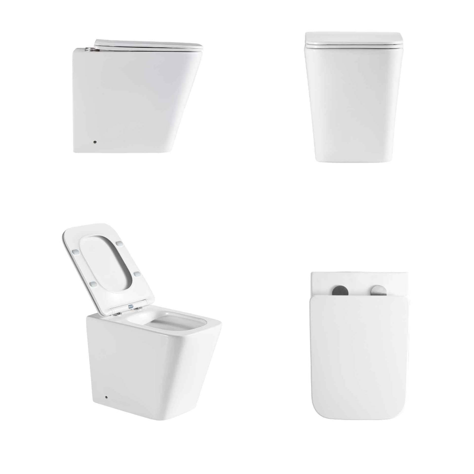 Sanitari quadrati filo muro bianco lucido wc e bidet GRETA - 3