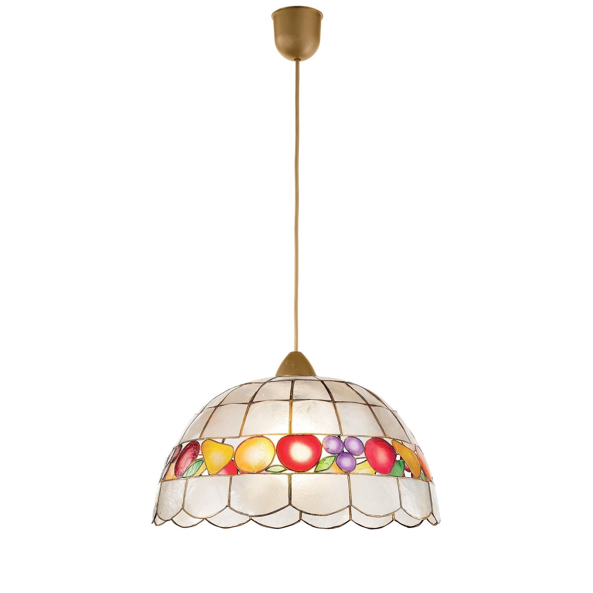 Sospensioni Tiffany in madreperla con decori in frutta - 5
