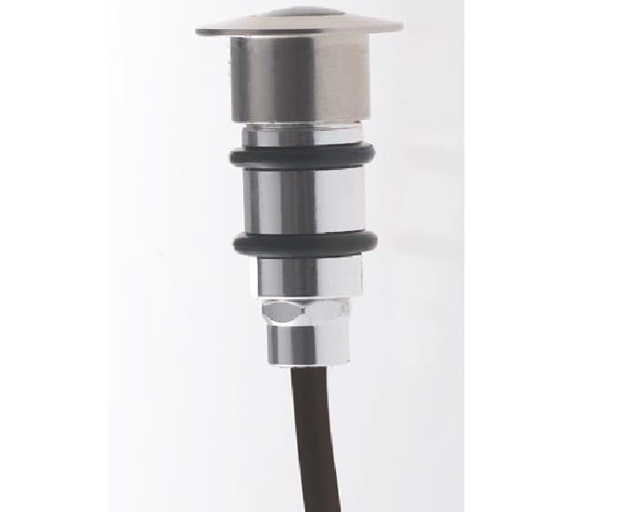 Led segnapassi da incasso tondi a pavimento o parete BARRET in alluminio finitura nickel 3000K - 2
